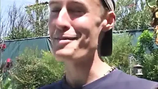 Busty whore gets pounded outdoors