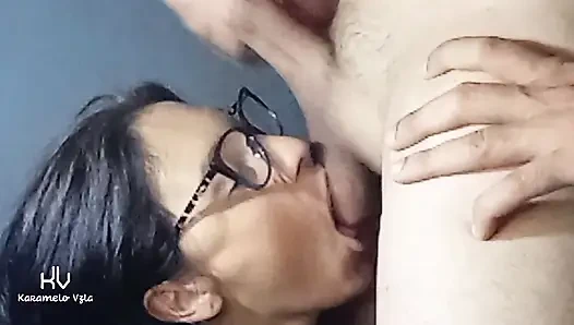 18 minutes spent sucking my husband's cock