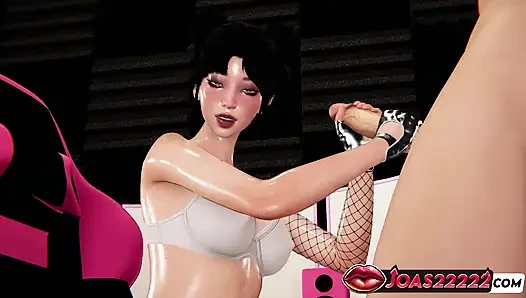 Sumi Koreli 3 boyutlu hentai - elle muamele, özensiz sakso, sansürsüz animasyonda amcık boşalması