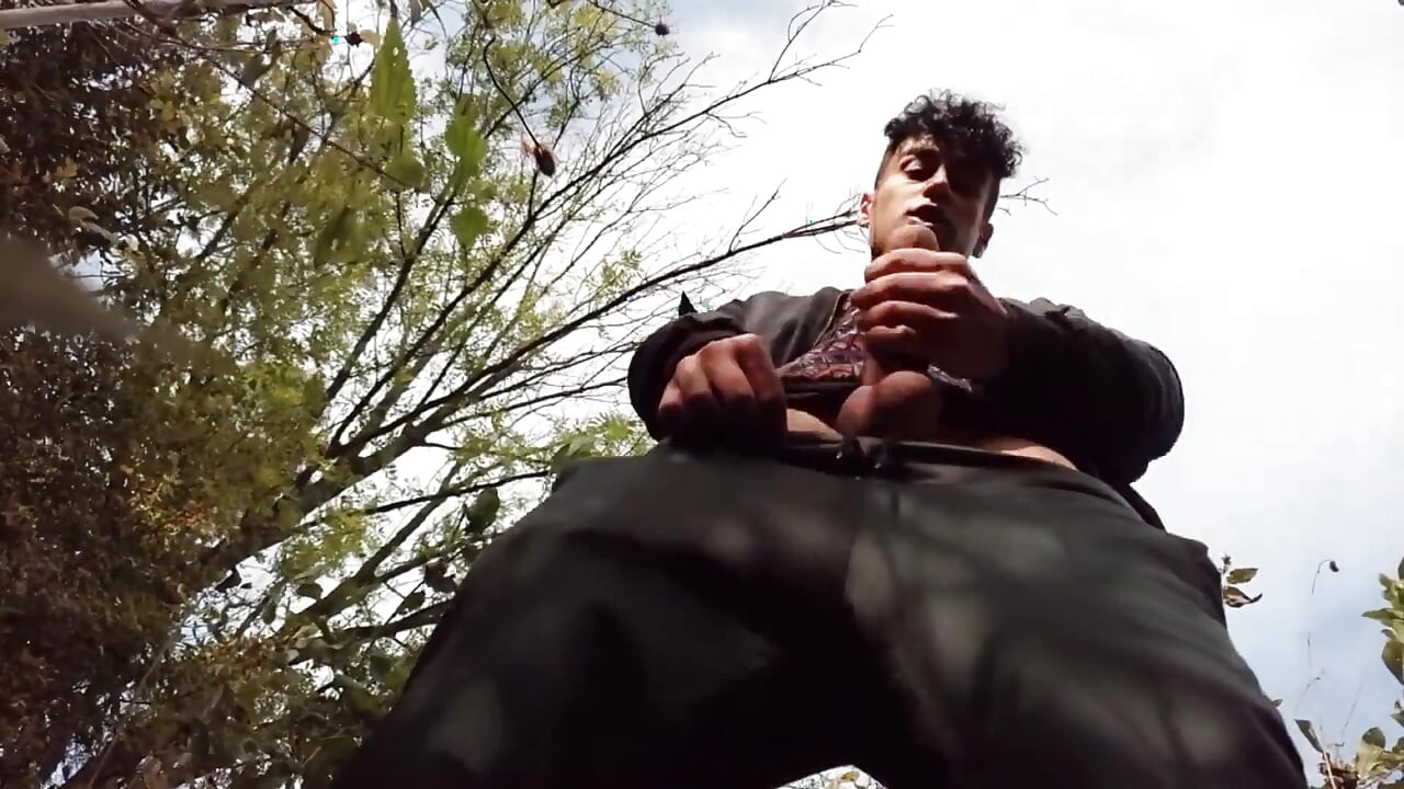 Risky Masturbation Ends in Cum Rain
