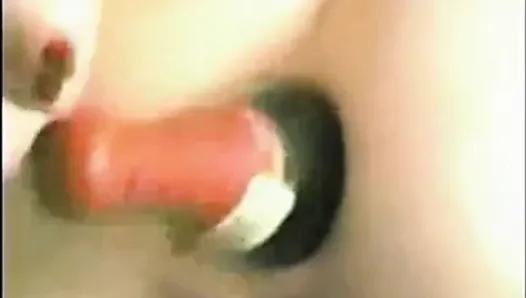 Fisting Whore love Champagne Bottle in Ass