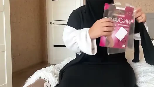 Arab Stepmom in Hijab Gives Instructions to Stepson