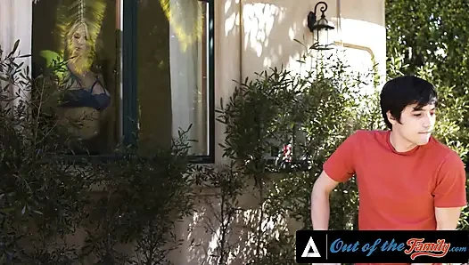 OUT OF THE FAMILY - Voyeur Dude Fucks His Hot Stepmom Rachael Cavalli's Big Tits