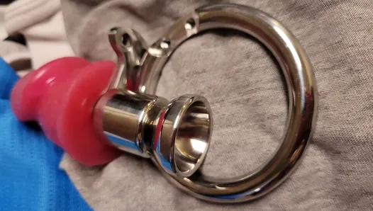 Inverted chastity cage - cock pushed inside of the body
