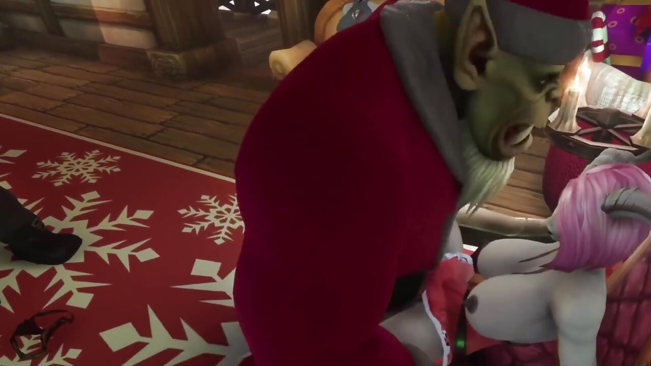Sexy Demon Girl Rides Orc Santa's Dick : Warcraft Parody