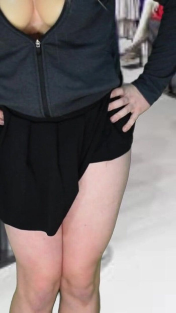Captivating moment from "Big dick shemale flashing in public mall"