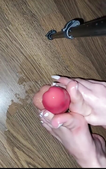 Wet Sloppy Foot Job on Dildo