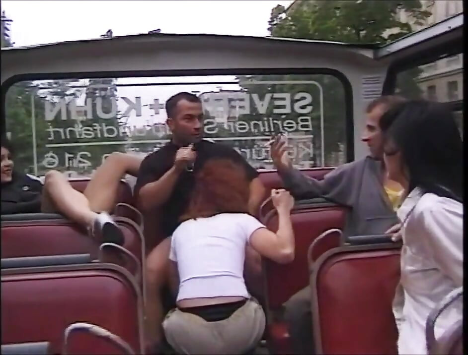Two Amazing MILF Get Fucked Hard by Their Boyfriend on Top of the Bus