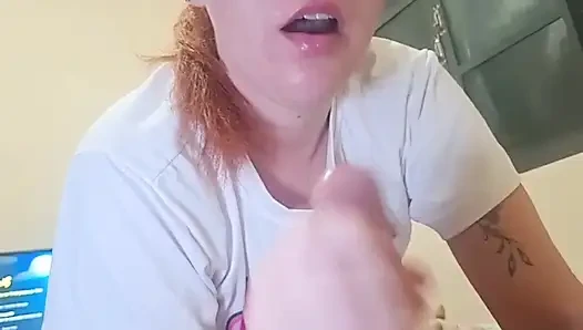 The Redhead Loves to Swallow the Whole Cock Until It Goes All the Way Down Her Throat