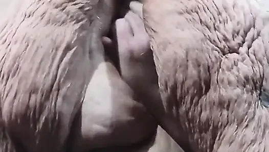 Damn Bent Over That Pussy Wide Spread Standing up Shes Squirting Like a Man Helicoptering His Dickhead