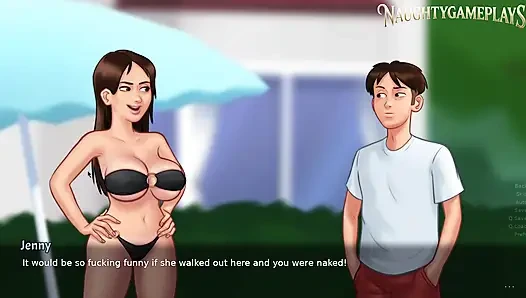 Das frühstück wurde in sex mit sperma auf ihrem arsch - Summertime Saga 43 vonDark - 3D Spiel