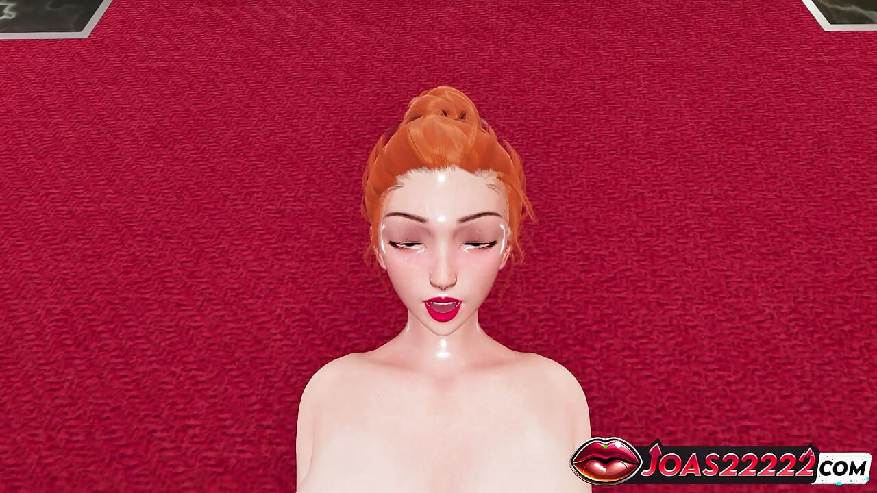 발정난 Ginger Black Stockings 3D 헨타이 - 큰 소리로 괴롭히는 거유, 격렬한 보지 핑거링 클로즈업 및 커닐링구스