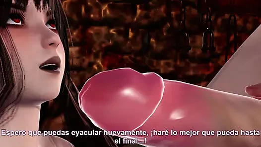 3 boyutlu animasyon - büyük penisli kız iki sahibesi tarafından sürüleniyor BDSM rolü +18 hentai 3D