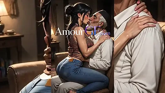 Yaşlı yaraklar sikişiyor +19 kız sert çizgi film öpüşüyor, derin amcık sikişi, dağınık boşalma