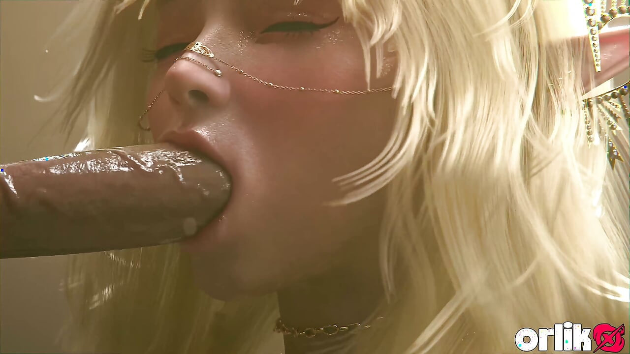 Seductora Elf Maylin en Cave - 3d hentai thighjob fetiche y vaquera preñada