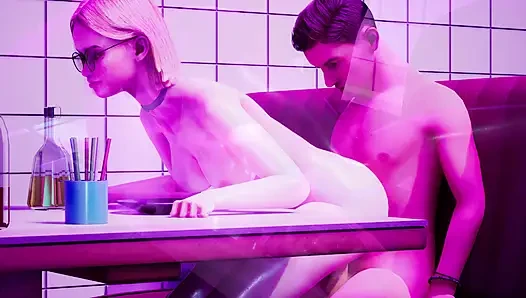 Горячую тинку трахнули в винтажном кафе, 3D ХЕНТАЙ