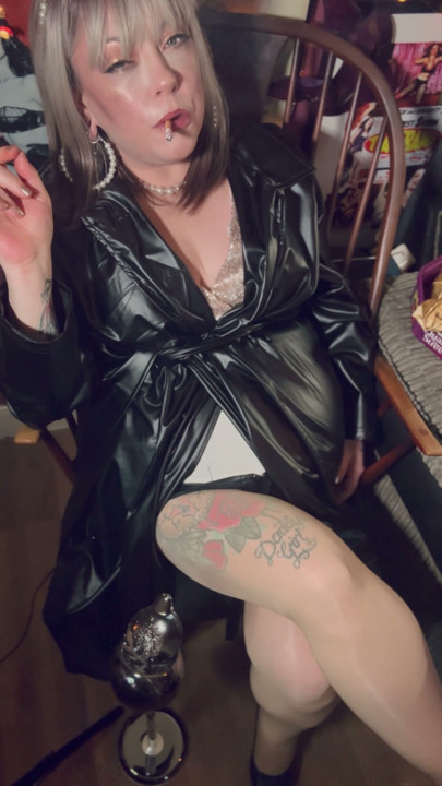 Leather Coat & Cigarettes - Miss Tina Snua Smokes For You | Clip 2
