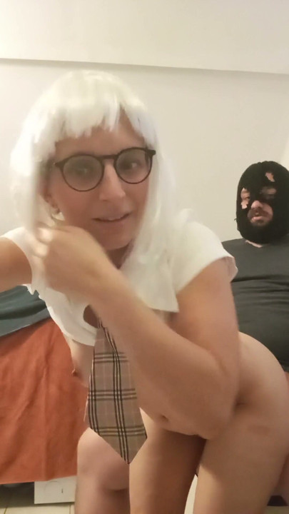My favorite schoolgirl came to see me during my shower | Clip 1