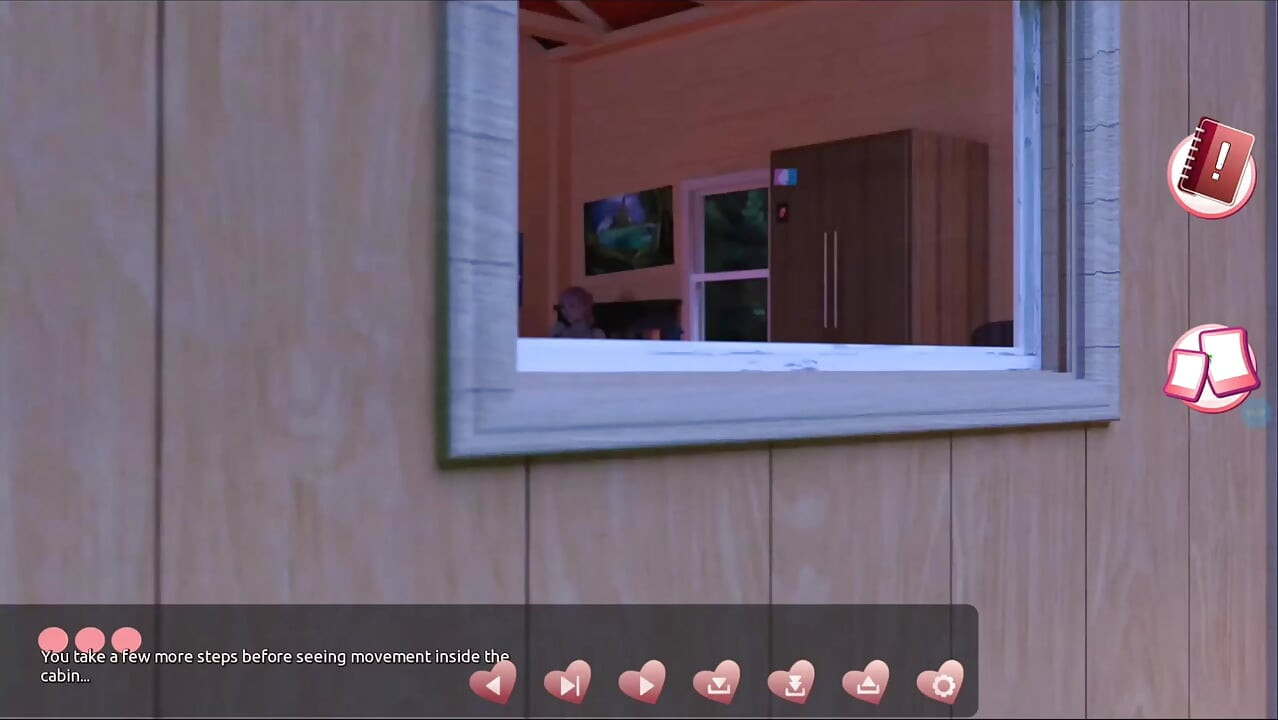 Han hjälpte snyggingarna #3 - Johannes tog en smygtitt för att se vad flickan i stugan håller på med.