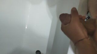 Cum in bathtub