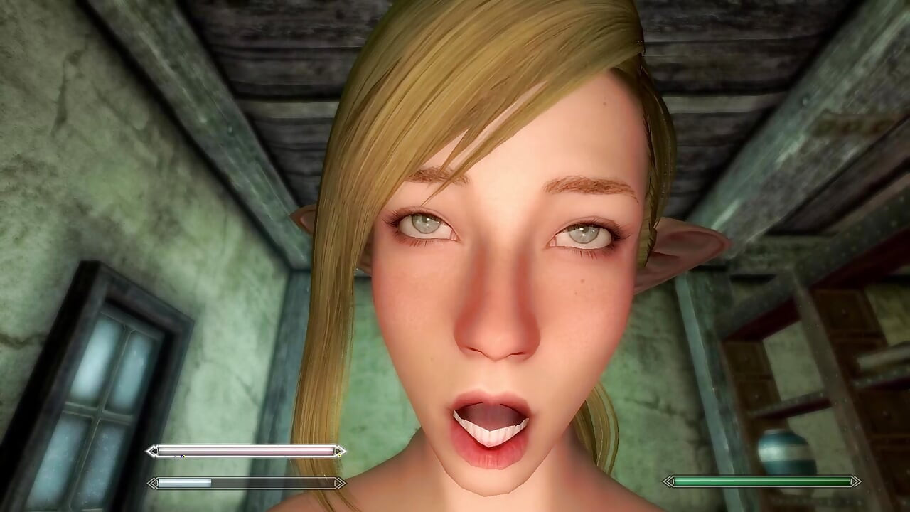 Lucky Guy Fucks Elf Babe in Skyrim