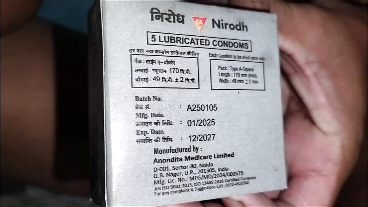 Trying Government's Free Supply Nirodh Condom and Cumshot Inside It Part 1