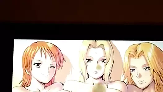 Anime Cum Tribute - Tsunade Nami Matsumoto trio