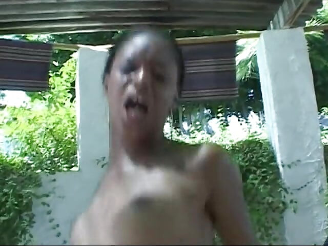 A black and a white sluts are ass fucked by two rough African studs