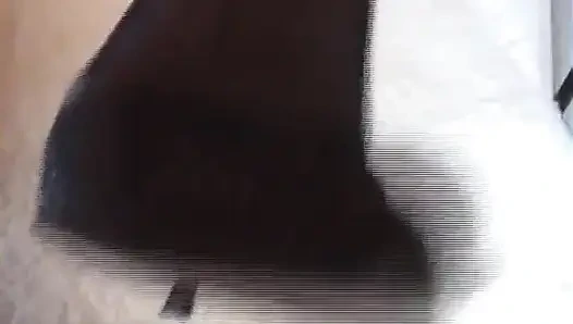 Nyllady cosplay si majikan dengan stoking nilon