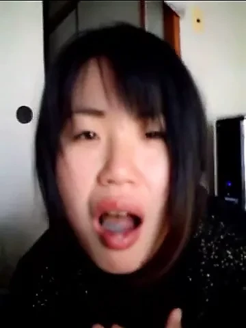 Asian cum in mouth spit