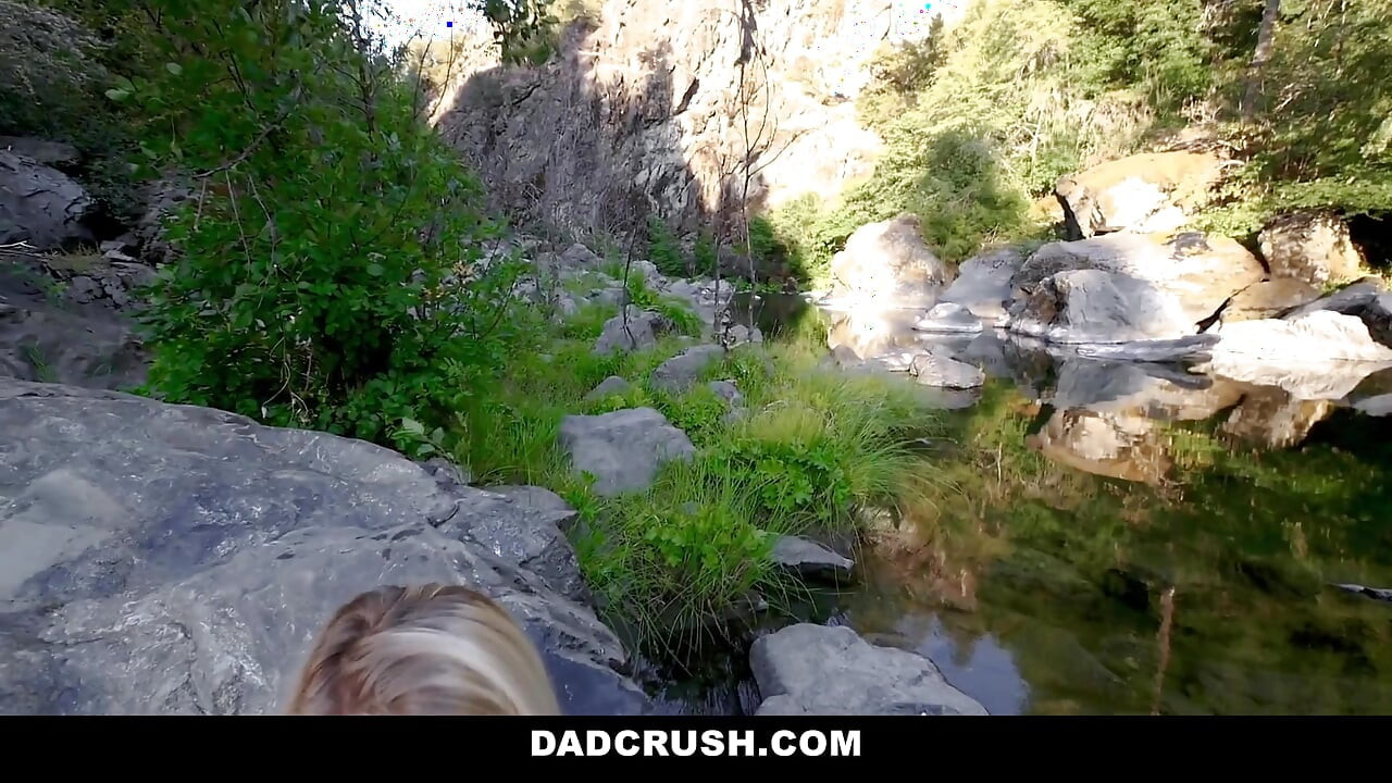 Outdoor hiking sex with step daddy