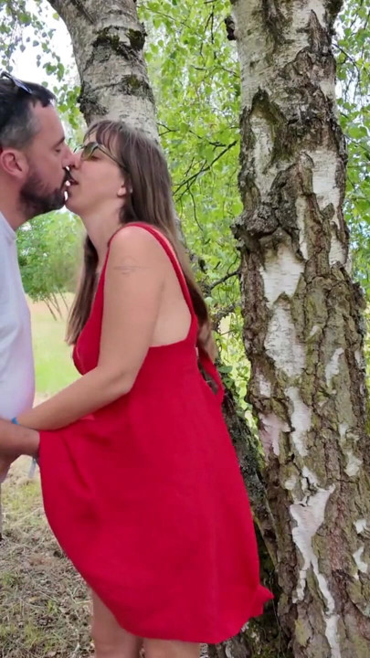 Fucking in a field near a campsite | Clip 1