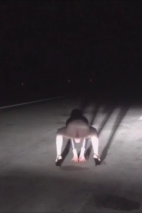 Slut Walk Fetish Dressed on the Side of the Highway Almost Naked