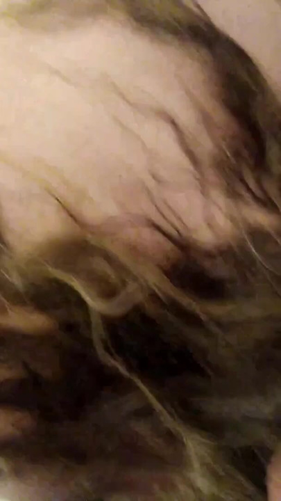 I piss on my wife and cum on her hair | Clip 1