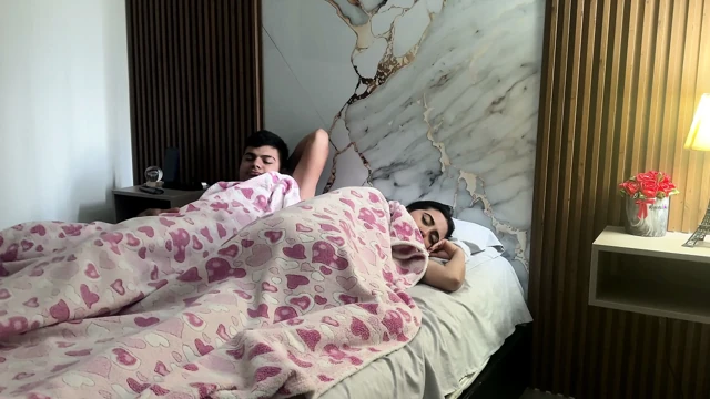 Do you mind if I stay? I have a hard fuck with my horny Latina stepsister after asking me to spend the night in my room
