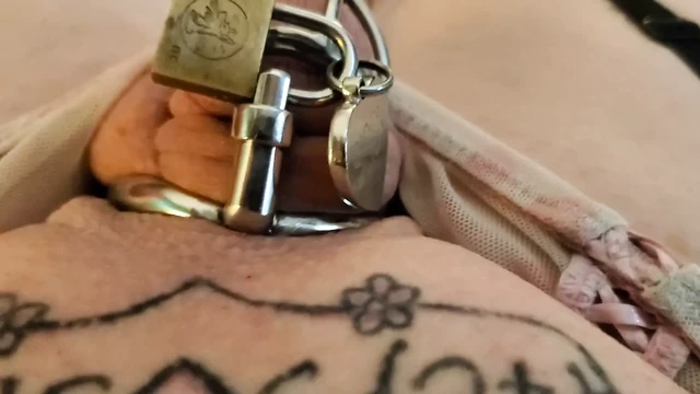 Sissy in Chastity and Panties