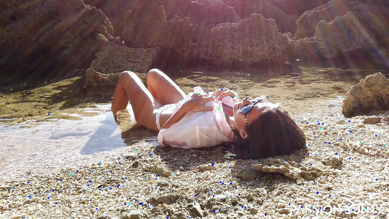 Cute Wife Fingering on Sea Beach