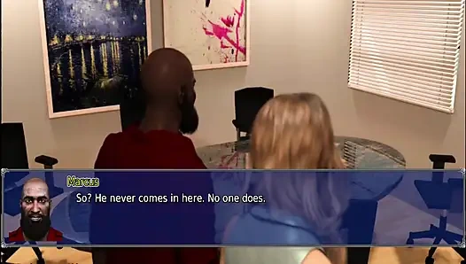 The office wife #21 - Stacy gave Marcus a hand job and sucked off the cum