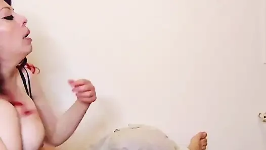 The MILF and the Young Guy with the Big Cock Fuck Her Deep