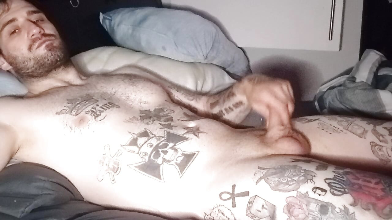 Hot guy rubbing his cock so nicely