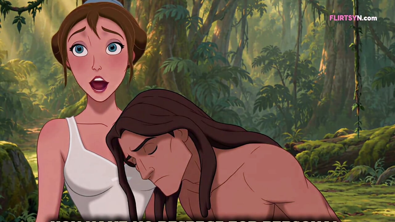 Tarzan chưa từng chạm vào phụ nữ bao giờ - Jane để anh ta khám phá từng centimet cơ thể mình, và anh ta không dừng lại ở vai cô ấy ( AI Generated )