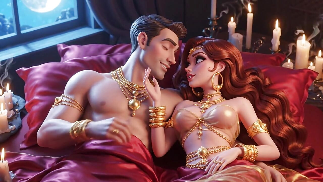 Quente cartoon casal romântico noite paixão compilação - jóias de ouro sensual amor animado