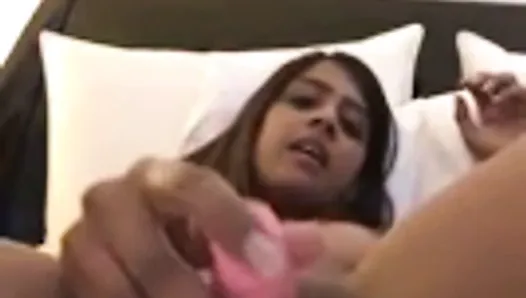 Hot Indian girl masturbating vibrator juicy pussy
