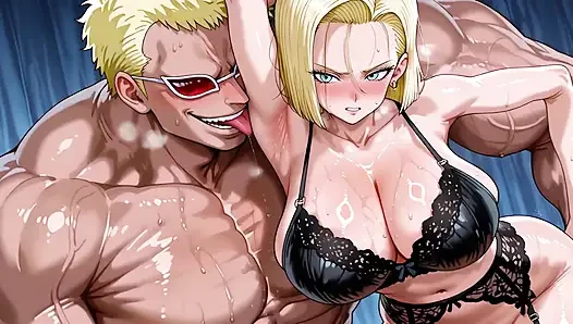 Doflamingo (OP) x Android 18 (DB)