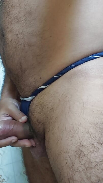 Ladysilva masturbating in the bathroom in sexy bikini