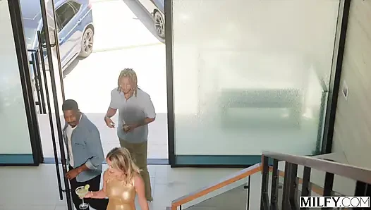 MILFY Naughty Blonde Housewife Andi Avalon Squirts All Over Two Huge Cocks In Wild Threesome