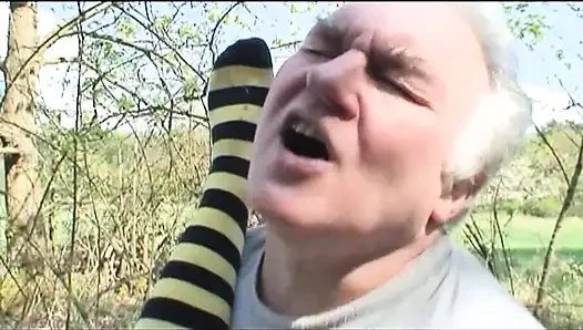 She Masturbates with Dildo Then Sucks and Fucks a Mature Cock That Cums on Her Pussy