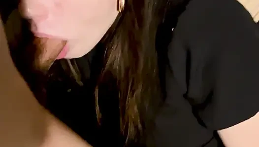Sloppy wet blowjob from sluttt teen!!