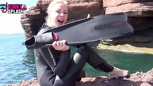 Freediving Fetish Fantasy Fins, Terengah-engah & Kontrol Bawah Air