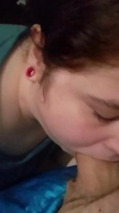 My suck-slave throats my cock